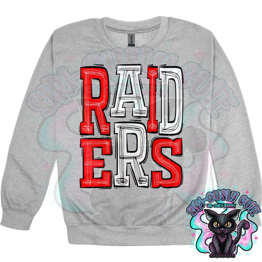 Sporty Raiders - Red White Mascot