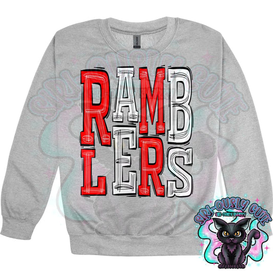 Sporty Ramblers - Red White Mascot