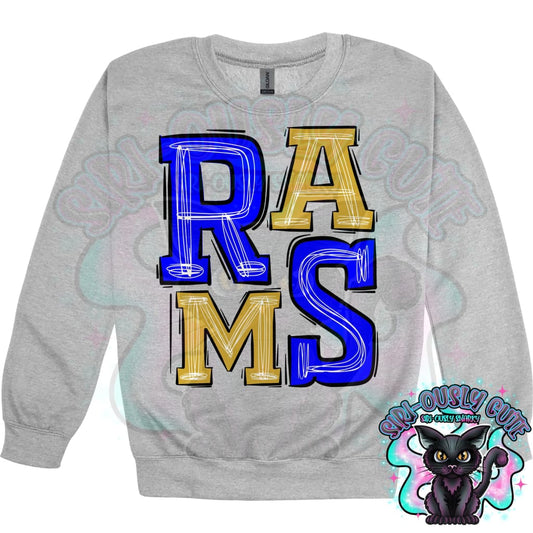 Sporty Rams - Blue Gold Mascot