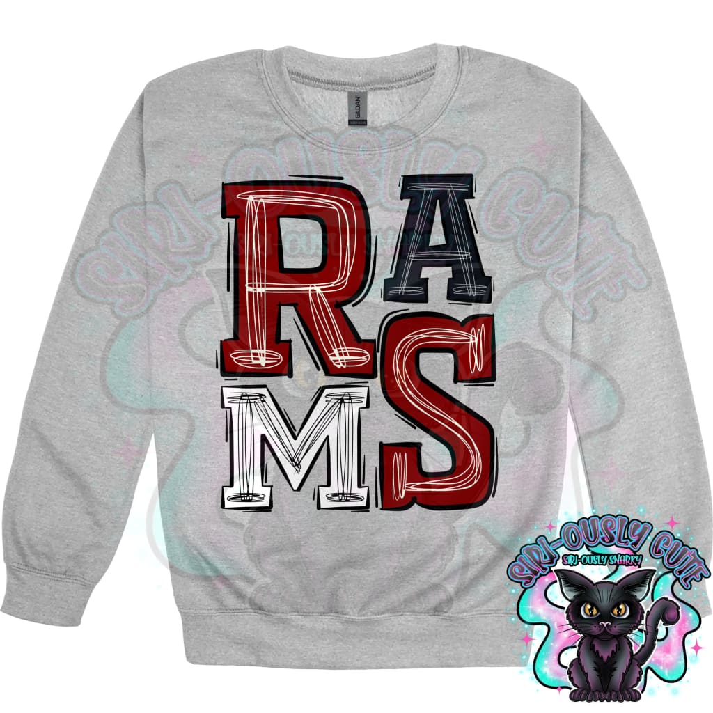 Sporty Rams - Maroon Black White Mascot