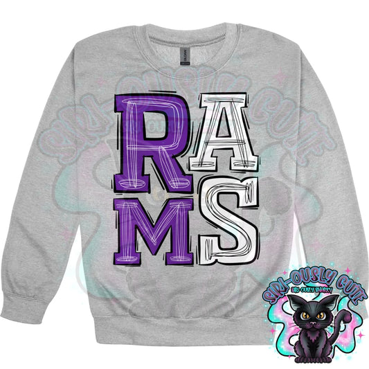 Sporty Rams - Purple White Mascot