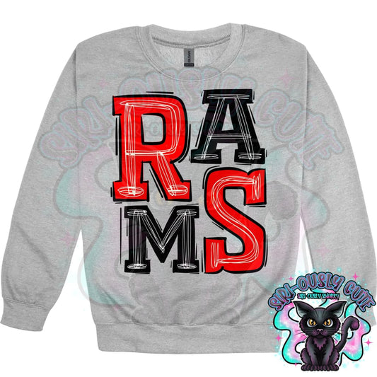 Sporty Rams - Red Black Mascot