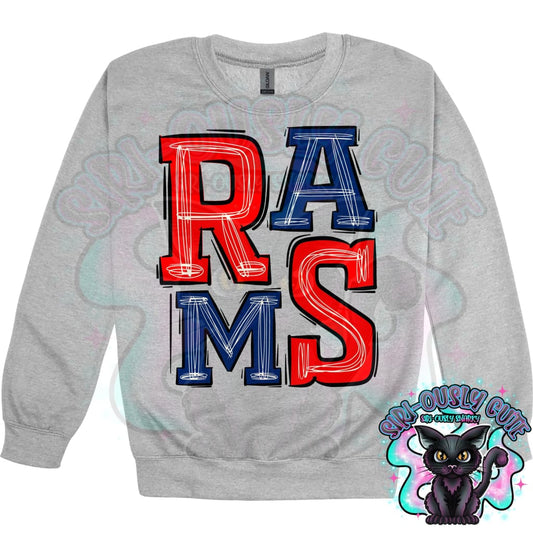 Sporty Rams - Royal Blue Red Mascot