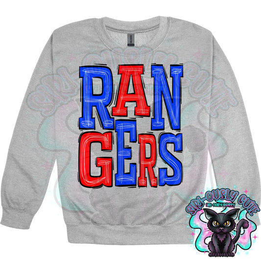 Sporty Rangers - Royal Blue Red Mascot