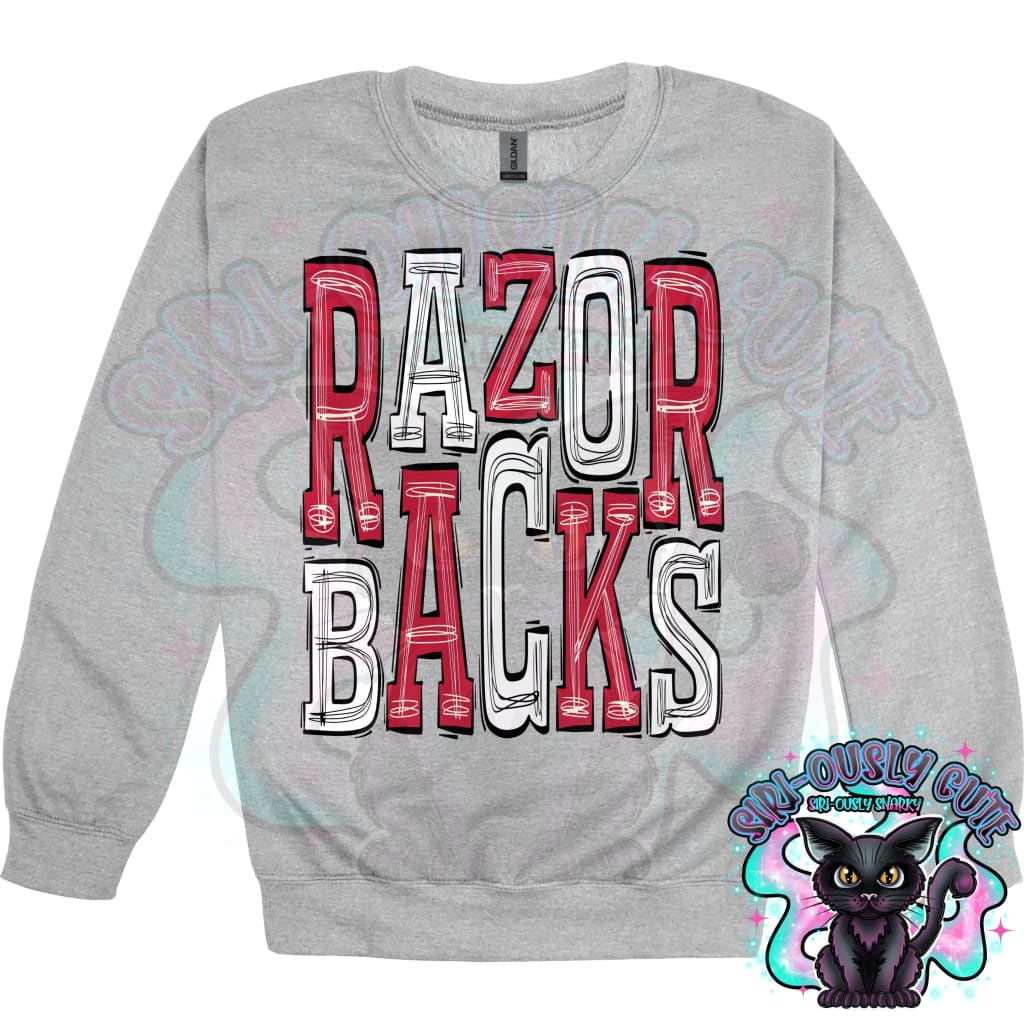 Sporty Razorbacks - Cardinal Red White Mascot