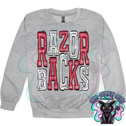 Sporty Razorbacks - Cardinal Red White Mascot