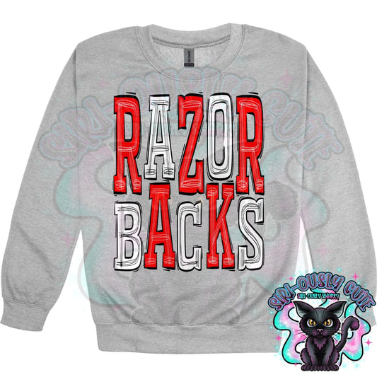 Sporty Razorbacks - Red White Mascot