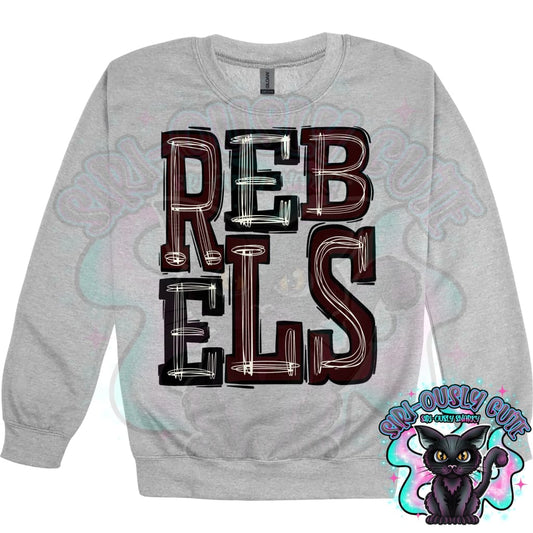 Sporty Rebels - Maroon Black Mascot