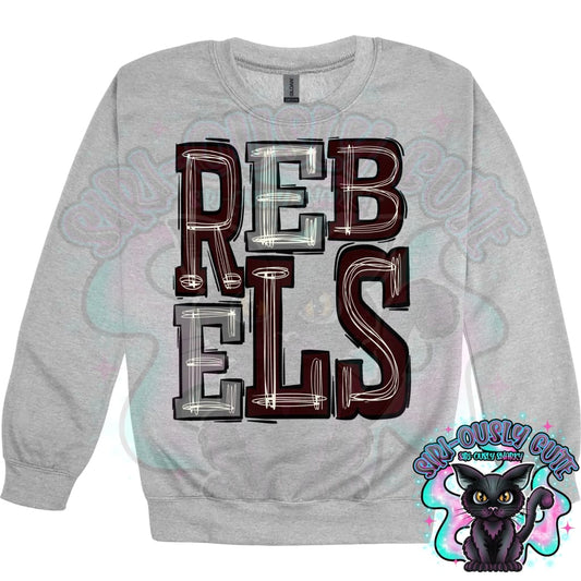 Sporty Rebels - Maroon Gray Mascot