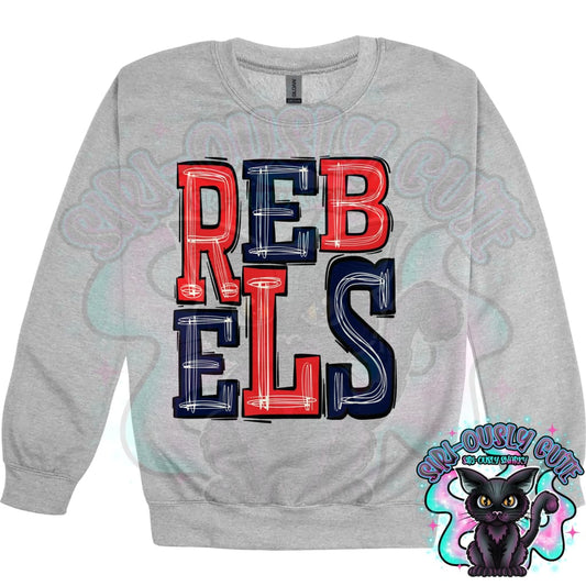 Sporty Rebels - Red Navy Mascot