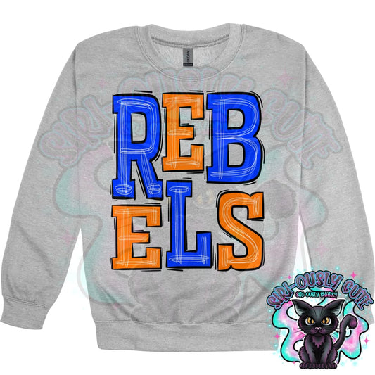 Sporty Rebels - Royal Blue Orange Mascot