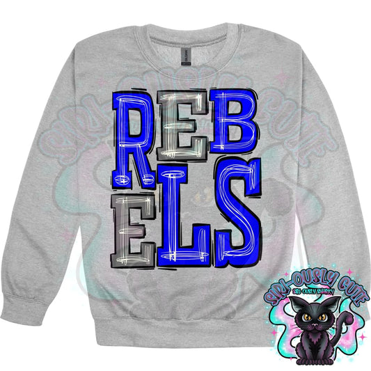 Sporty Rebels - Royal Gray Mascot