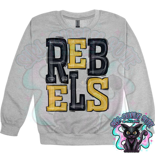 Sporty Rebels - Vegas Gold Black Mascot