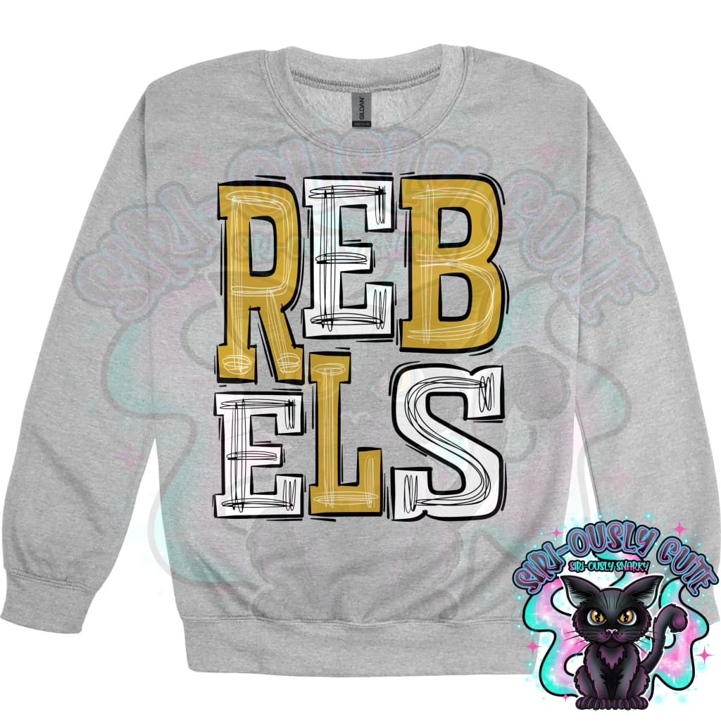 Sporty Rebels - Vegas Gold White Mascot