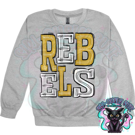 Sporty Rebels - Vegas Gold White Mascot