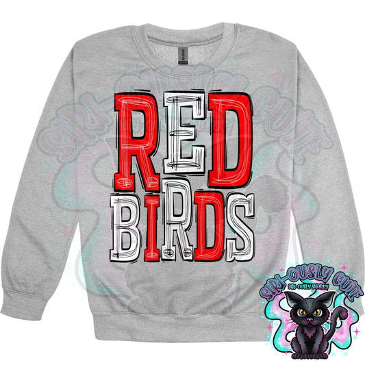 Sporty Redbirds - Red White Mascot