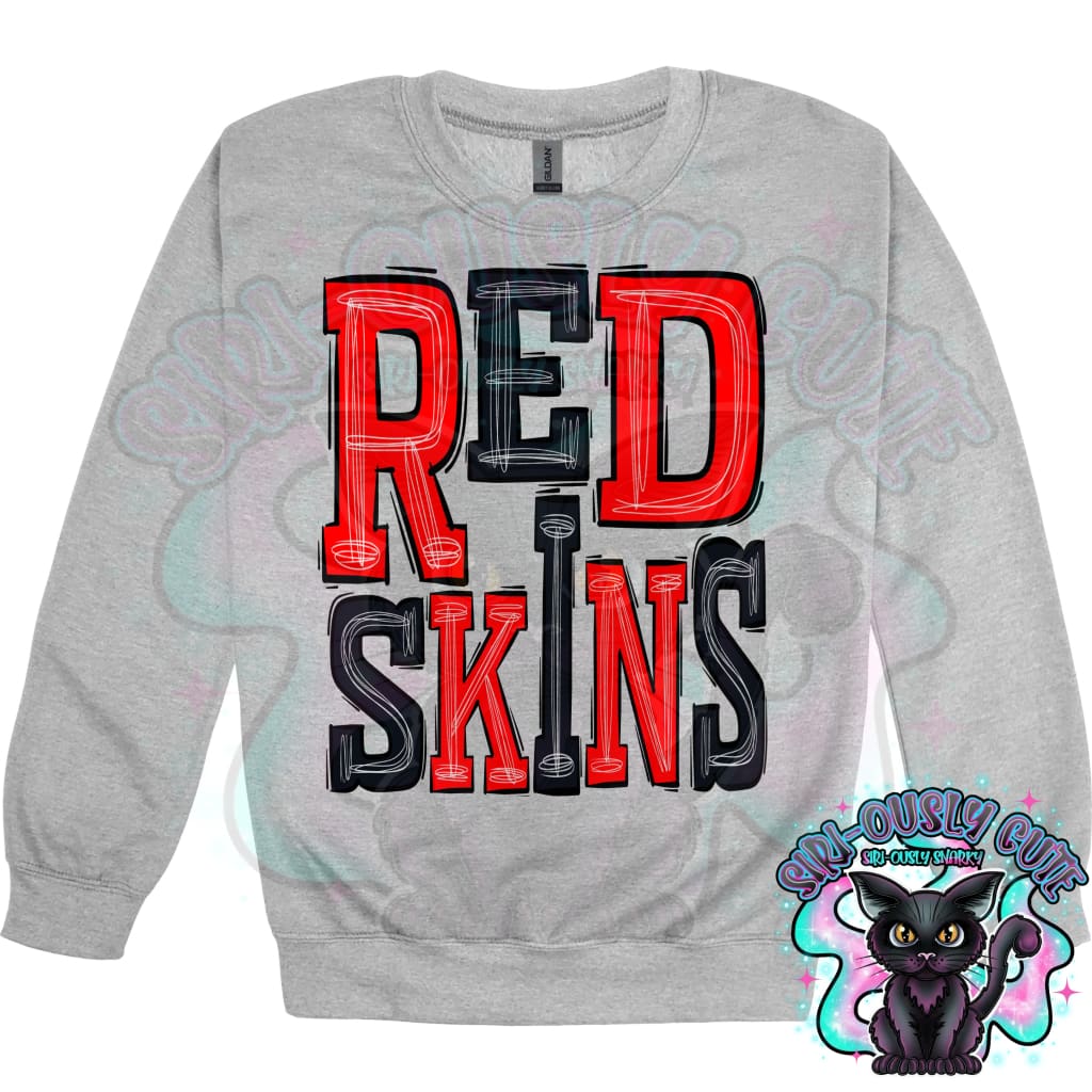 Sporty Redskins - Red Black Mascot