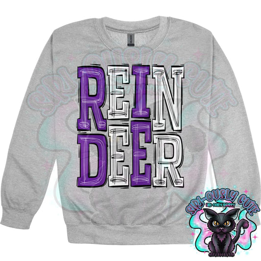 Sporty Reindeer - Purple White Mascot