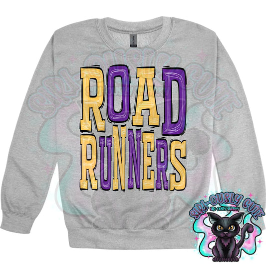 Sporty Roadrunners - Yellow Purple Mascot