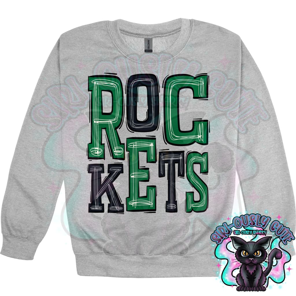 Sporty Rockets - Kelly Green Black Mascot