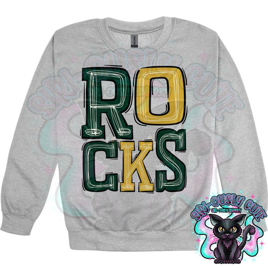 Sporty Rocks - Dark Green Gold Mascot