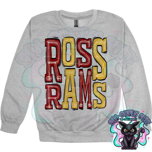 Sporty Ross Rams - Maroon Gold Mascot