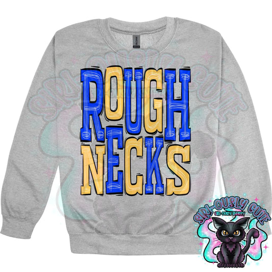 Sporty Roughnecks - Royal Blue Yellow Mascot
