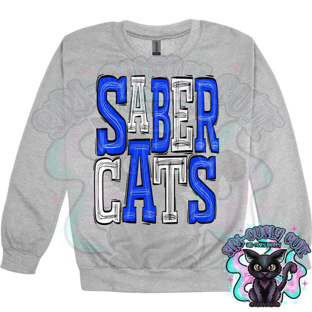 Sporty Sabercats - Royal Blue White Mascot