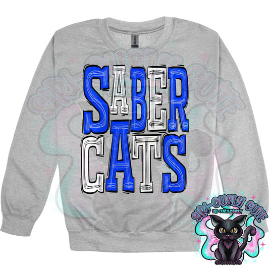 Sporty Sabercats - Royal Blue White Mascot