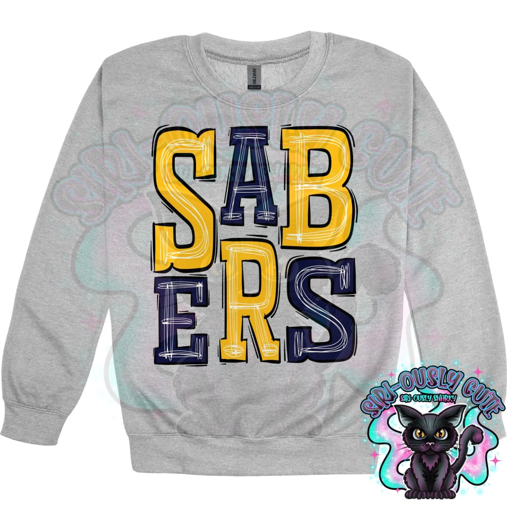 Sporty Sabers - Gold Navy Mascot