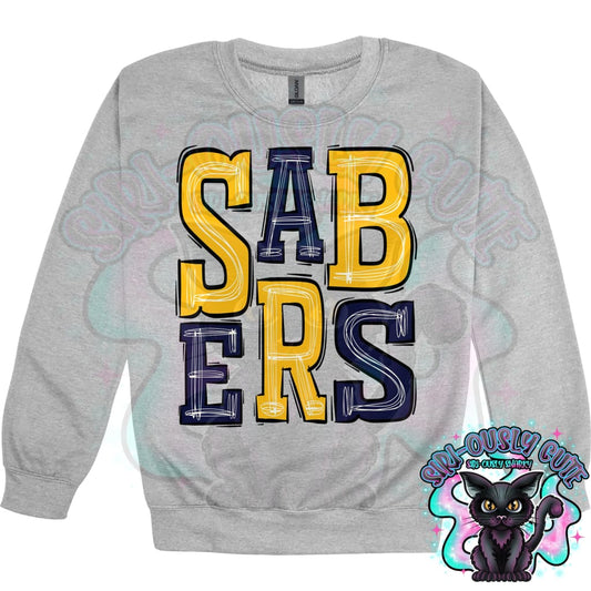Sporty Sabers - Gold Navy Mascot