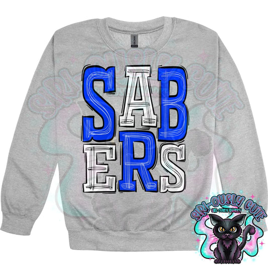 Sporty Sabres - Royal Blue White Mascot