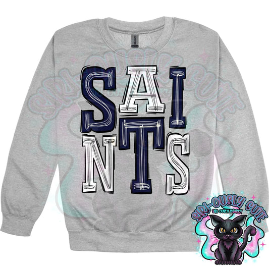 Sporty Saints - Navy White Mascot