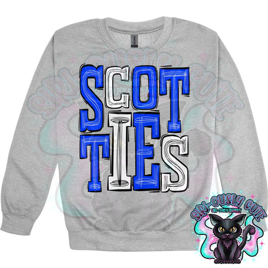 Sporty Scotties - Royal Blue White Mascot