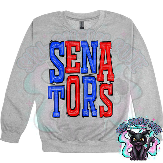 Sporty Senators - Royal Blue Red Mascot