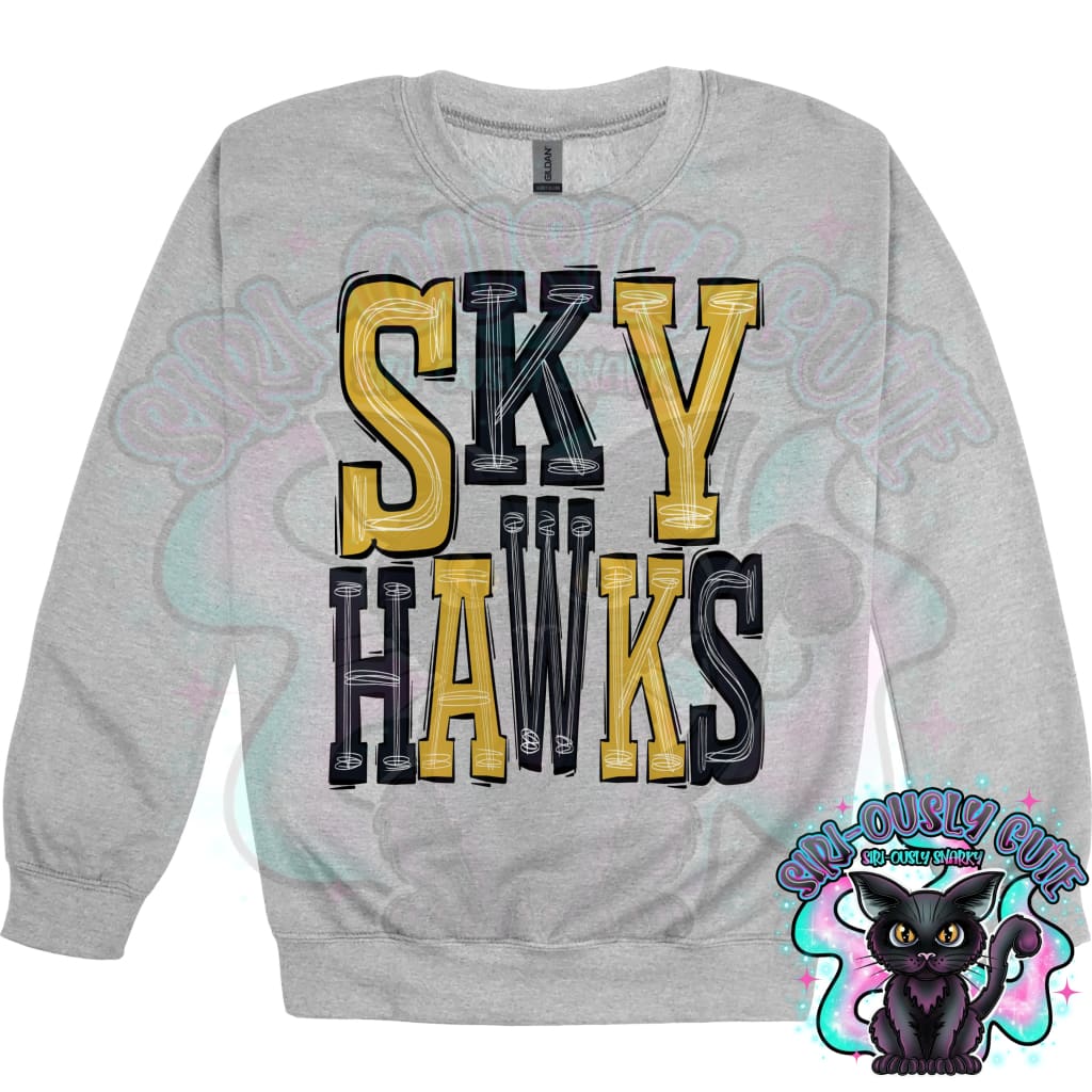 Sporty Skyhawks - Gold Black Mascot