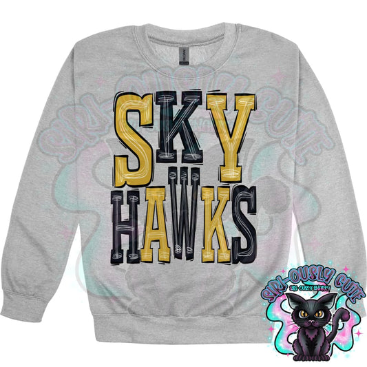 Sporty Skyhawks - Gold Black Mascot