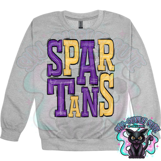 Sporty Spartans - Purple Yellow Mascot
