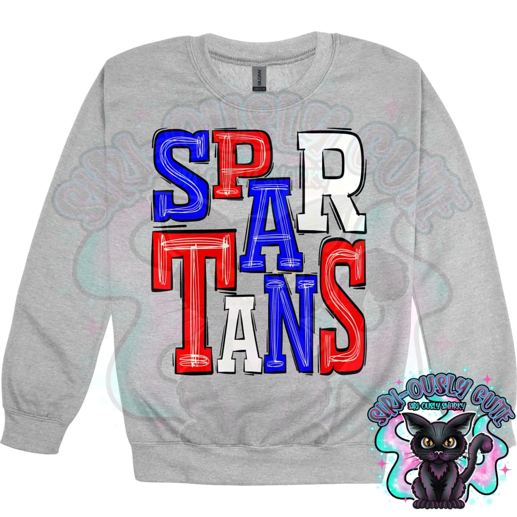 Sporty Spartans - Red Royal White Mascot