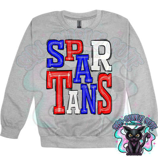 Sporty Spartans - Red Royal White Mascot