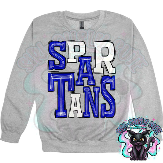 Sporty Spartans - Royal White Mascot