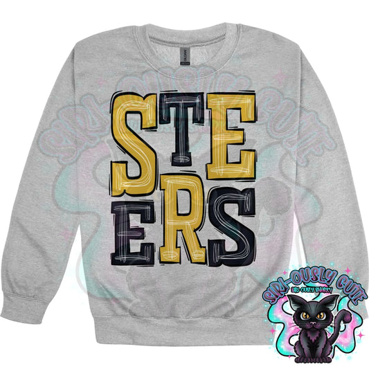 Sporty Steers - Gold Black Mascot