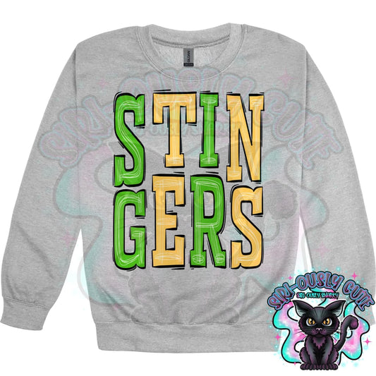 Sporty Stingers - Yellow Green 2 Mascot
