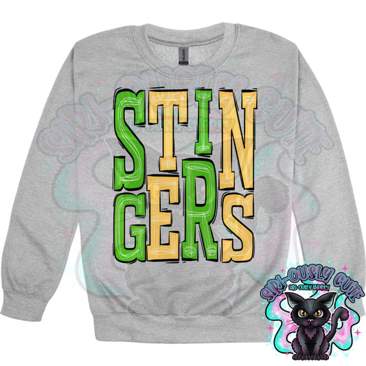 Sporty Stingers - Yellow Green Mascot