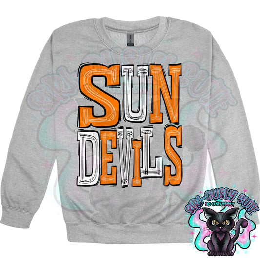 Sporty Sundevils - Orange White Mascot