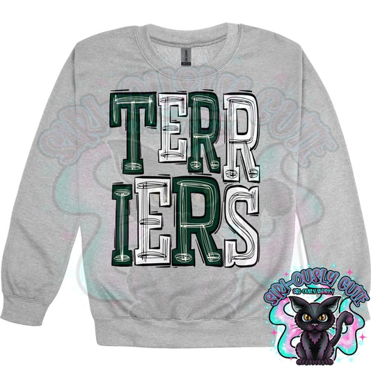 Sporty Terriers - Dark Green White Mascot