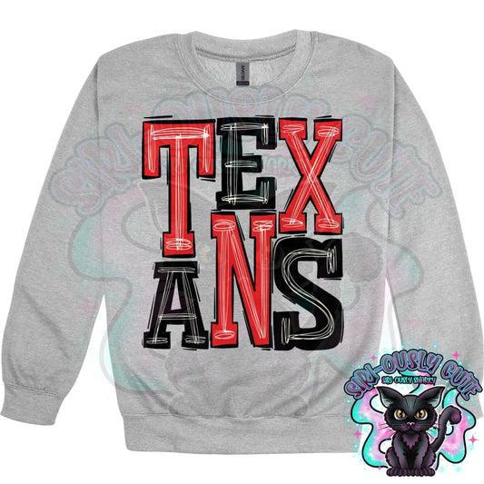 Sporty Texans - Red Black Mascot