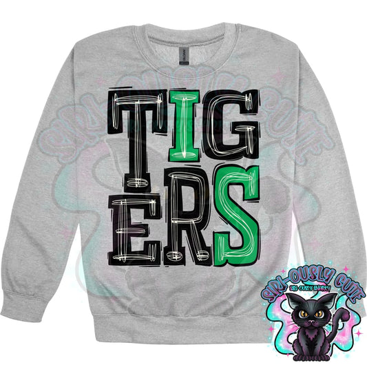 Sporty Tigers - Black Green Mascot