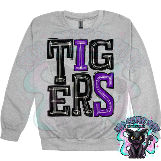 Sporty Tigers - Black Purple Mascot