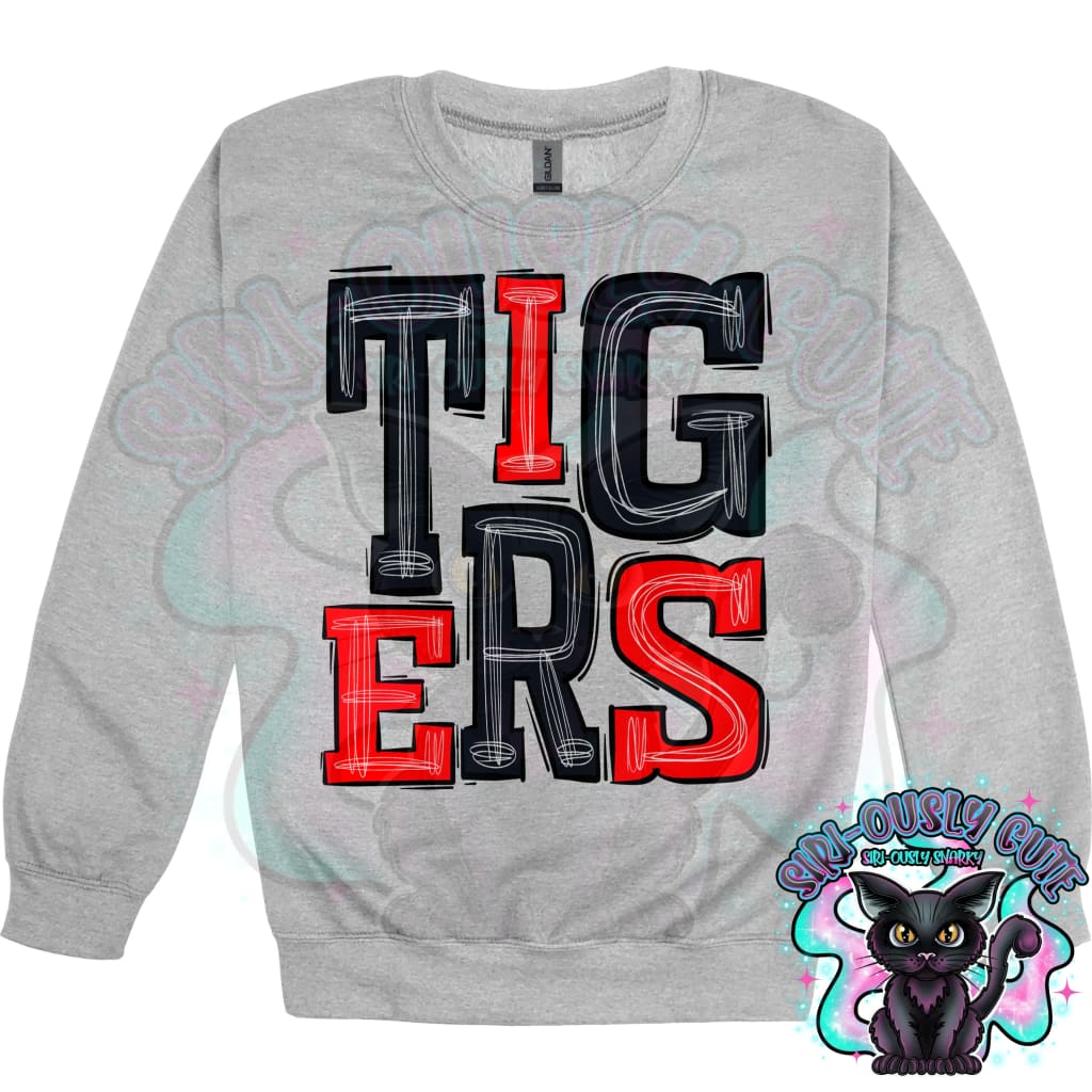 Sporty Tigers - Black Red Mascot